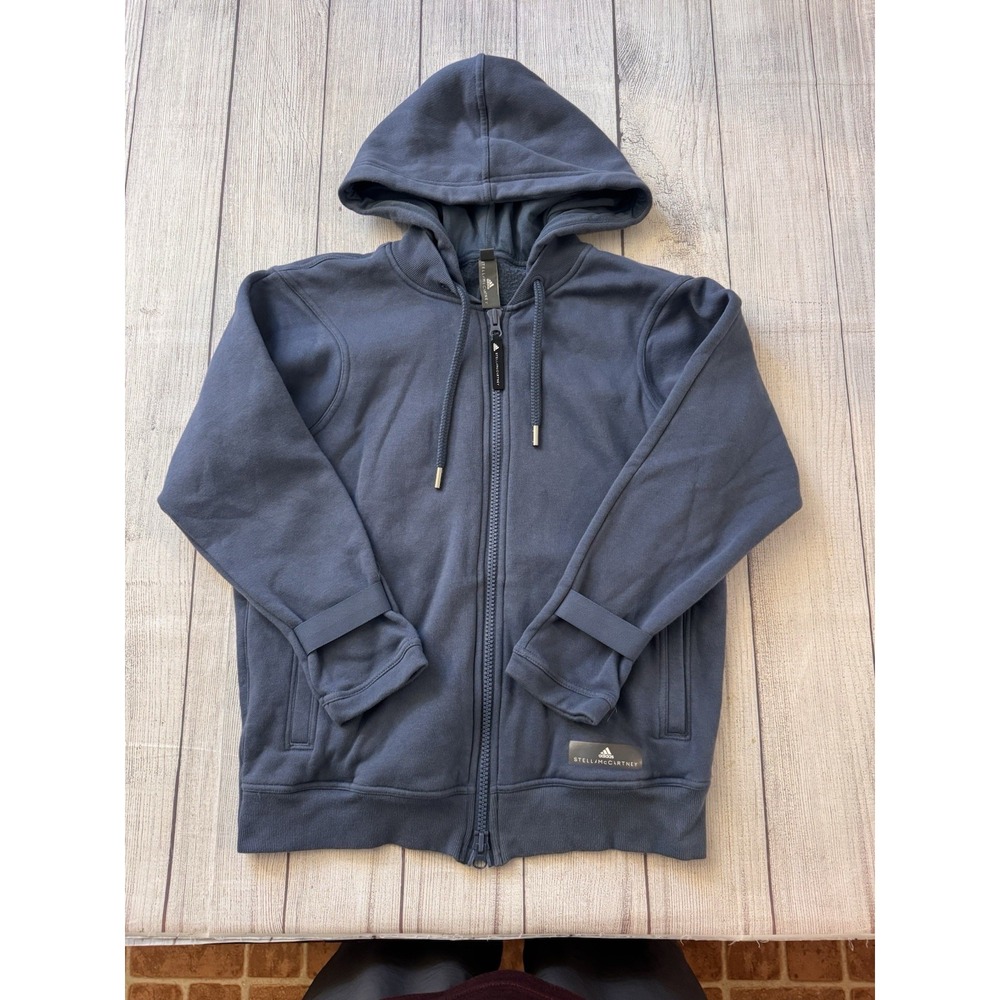 Adidas by Stella McCartney Women's XS Blue Full Zip Hoodie Sweatshirt Jacket